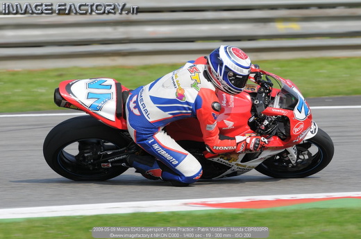 2009-05-09 Monza 0243 Supersport - Free Practice - Patrik Vostàrek - Honda CBR600RR